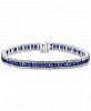 Effy Sapphire (8-1/4 ct. t. w. ) & Diamond (9/10 ct. t. w. ) Link Bracelet in 14k White Gold