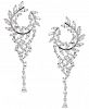Nina Cubic Zirconia Hoop 2-1/2" Chandelier Earrings