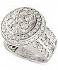 Diamond Double-Halo Statement Ring (5 ct. t. w. ) in 14k White Gold