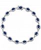 Sapphire (4-3/8 ct. t. w. ) & Diamond (1/2 ct. t. w. ) Link Bracelet in 14k White Gold (Also Available in Emerald and Ruby)