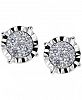 Diamond Cluster Miracle-Plate Stud Earrings (1/2 ct. t. w. ) in 14k White Gold