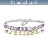 My Granddaughter, My Love Personalized Birthstone Bracelet With Heart-Shaped Charm