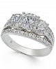 Diamond Three Stone Engagement Ring (1-1/2 ct. t. w. ) in 14k White Gold
