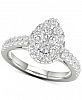 Diamond Pear Halo Engagement Ring (1-5/8 ct. t. w. ) in 14k White Gold