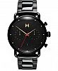 Mvmt Men's Chronograph Caviar Black Stainless Steel Bracelet Watch 47mm