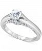Macy's Star Signature Certified Round Solitaire Diamond Engagement Ring (1 ct. t. w. ) in 14k White Gold