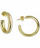 Argento Vivo Small Polished Hoop Earrings in 18k Gold-Plated Sterling Silver, 1"