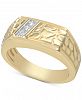 Men's Diamond Nugget-Inspired Ring (1/20 ct. t. w. ) in 10k Gold