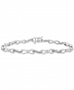 Diamond Knot Link Bracelet (1/6 ct. t. w. ) in Sterling Silver