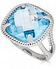 Blue Topaz Statement Ring (16 ct. t. w. ) in Sterling Silver