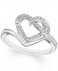 Diamond Heart Statement Ring (1/5 ct. t. w. ) in Sterling Silver