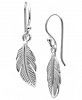 Giani Bernini Feather Drop Earrings in Sterling Silver, Created for Macy's