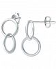 Giani Bernini Double Circle Drop Earrings in Sterling Silver, Created for Macy's