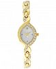 Charter Club Women's Gold-Tone Crystal-Accent Crisscross Bracelet Watch 35mm, Created for Macy's