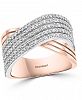 Effy Diamond Crossover Statement Ring (3/4 ct. t. w. ) in 14k Rose & White Gold