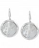 Mother-of-Pearl Disc Drop Earrings in Sterling Silver