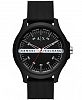 AX Armani Exchange Men's Black Silicone Strap Watch 46mm