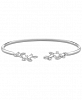 Wrapped Diamond Leaves Flex Cuff Bangle Bracelet (1/10 ct. t. w. ) in Sterling Silver or Gold-Plated Sterling Silver, Created for Macy's