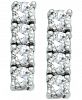 Giani Bernini Cubic Zirconia Bar Stud Earrings in Sterling Silver, Created for Macy's