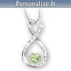 Forever Loved Granddaughter Personalized Birthstone Pendant Necklace