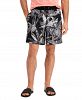 Inc International Concepts Men's Black & White Paradise 7 3/4" Shorts, Created for Macy's