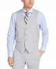 Alfani Men's Classic-Fit Stretch Gray Solid Suit Vest, Created for Macy's