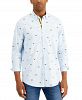 Club Room Men's Regular-Fit Stretch Dog Print Chambray Shirt, Created for Macy's