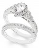 Certified Diamond (1 ct. t. w. ) Pear Bridal Set in 14k White Gold