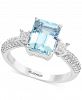 Gemstone Bridal by Effy Aquamarine (2-1/4 ct. t. w. ) & Diamond (3/8 ct. t. w. ) Ring in 18k White Gold