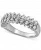 Diamond Double Row Cluster Band (1-1/2 ct. t. w. ) in 14k White Gold