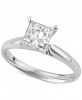 Macy's Star Signature Diamond Princess Cut Solitaire Engagement Ring (1-1/2 ct. t. w. ) in 14k White Gold