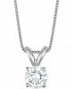 Macy's Star Signature Diamond Certified Diamond Solitaire 18" Pendant Necklace (1/2 ct. t. w. ) in 14k Gold or White Gold
