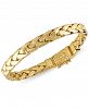 Esquire Men's Jewelry Woven Link Bracelet in 14k Gold-Plated Sterling Silver, Created for Macy's