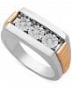 Men's Diamond Two-Tone Ring (1/10 ct. t. w. ) in Sterling Silver & Gold-Plate