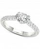 Diamond Oval Gallery Halo Engagement Ring (1-1/4 ct. t. w. ) in 14k White Gold