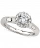 Gia Certified Diamond Halo Engagement Ring (3/4 ct. t. w. ) in 14k White Gold