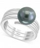 Effy Cultured Tahitian Pearl (10mm) Statement Ring in Sterling Silver