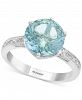 Effy Aquamarine (3-1/3 ct. t. w. ) & Diamond (1/6 ct. t. w. ) Ring in 18k White Gold