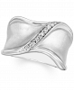 Diamond Wave Statement Ring (1/6 ct. t. w. ) in Sterling Silver