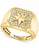 Effy Men's Diamond Cluster Starburst Ring (1/3 ct. t. w. ) in 14k Gold