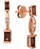 Le Vian Chocolate Quartz (1/2 ct. t. w. ) & Nude Diamond Accent Drop Earrings in 14k Rose Gold