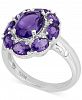 Amethyst Oval Halo Cluster Ring (2-1/2 ct. t. w. ) in Sterling Silver