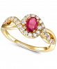 Le Vian Passion Ruby (3/8 ct. t. w. ) & Nude Diamond (3/8 ct. t. w. ) Twist Ring in 14k Gold