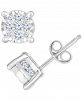 TruMiracle Diamond Cluster Stud Earrings (3/4 ct. t. w. ) in 14k White Gold