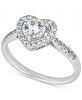 Diamond Vintage Inspired Heart Halo Ring (1/2 ct. t. w. ) in 14k White Gold