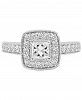 Diamond Princess Halo Engagement Ring (1-1/2 ct. t. w. ) in 14k White Gold