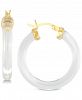 Simone I. Smith Lucite Hoop Earrings in 18k Gold over Sterling Silver