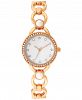 Charter Club Women's Rose Gold-Tone Imitation Pearl Open Link Bracelet Watch 26mm, Created for Macy's