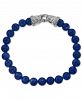 Esquire Men's Jewelry Sodalite (8mm) Beaded Bracelet in Sterling Silver, Created for Macy's