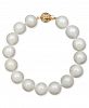 Belle de Mer Pearl Bracelet, 7-1/2" 14k Gold A+ Cultured Freshwater Pearl Strand (11-13mm)